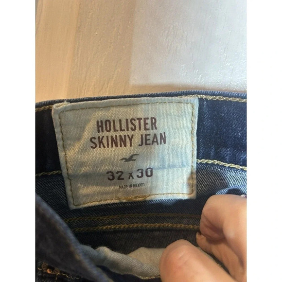 Hollister Jeans Mens 32X30 Advanced Stretch Skinny Dark Wash - Picture 8 of 10